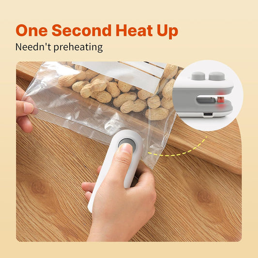 Portable Mini Heat Sealer – USB Rechargeable Plastic Bag Sealing Machine 🔥✨