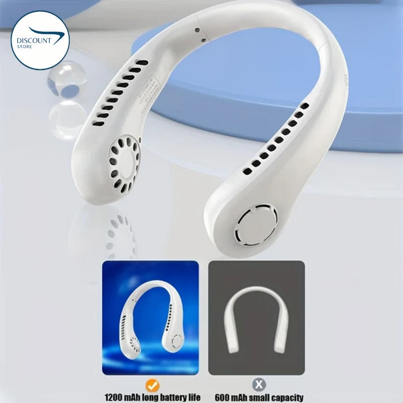 Portable Bladeless Neck Fan - Rechargeable USB Cooling Fan