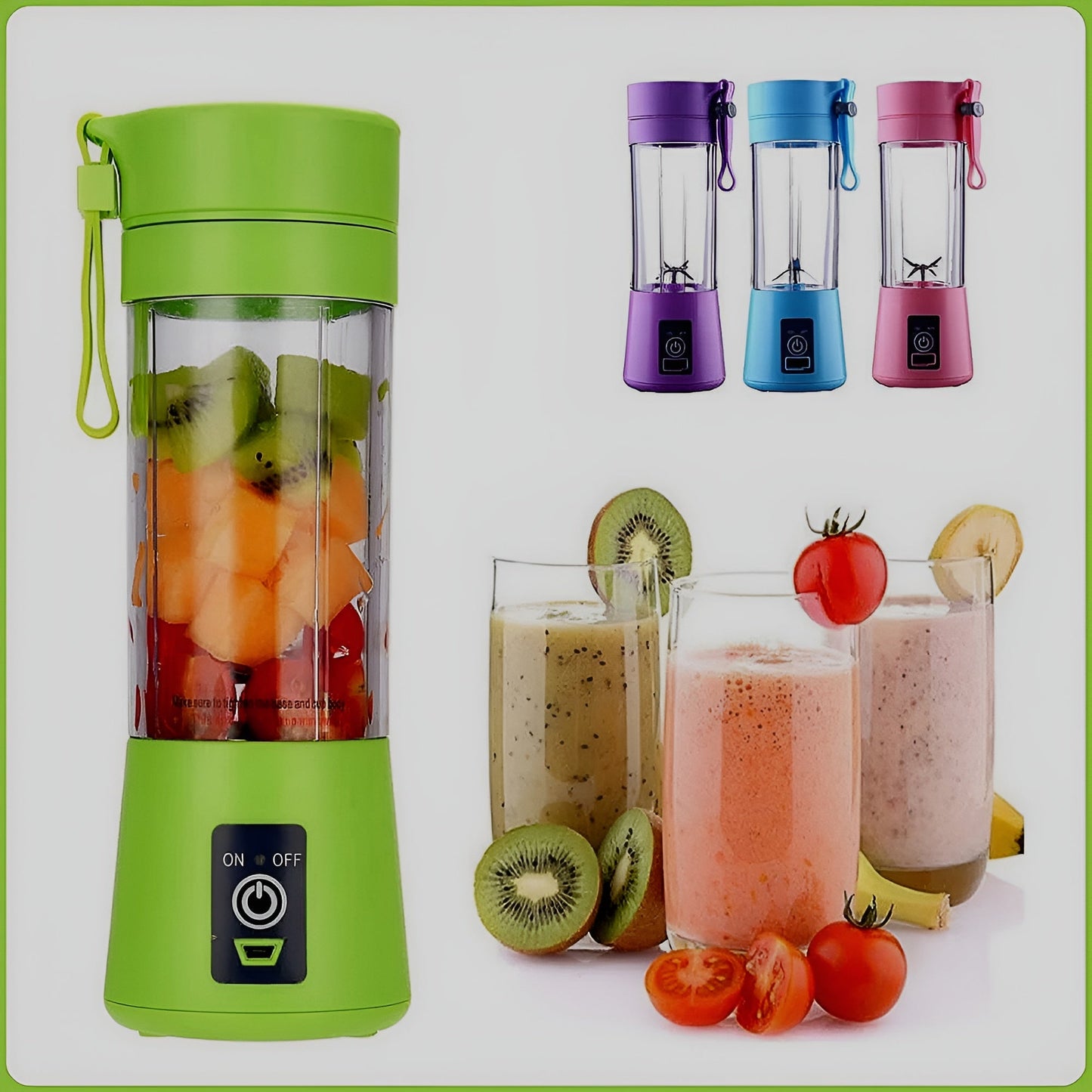 Portable USB Rechargeable Juicer Blender – Fresh Smoothies Anywhere