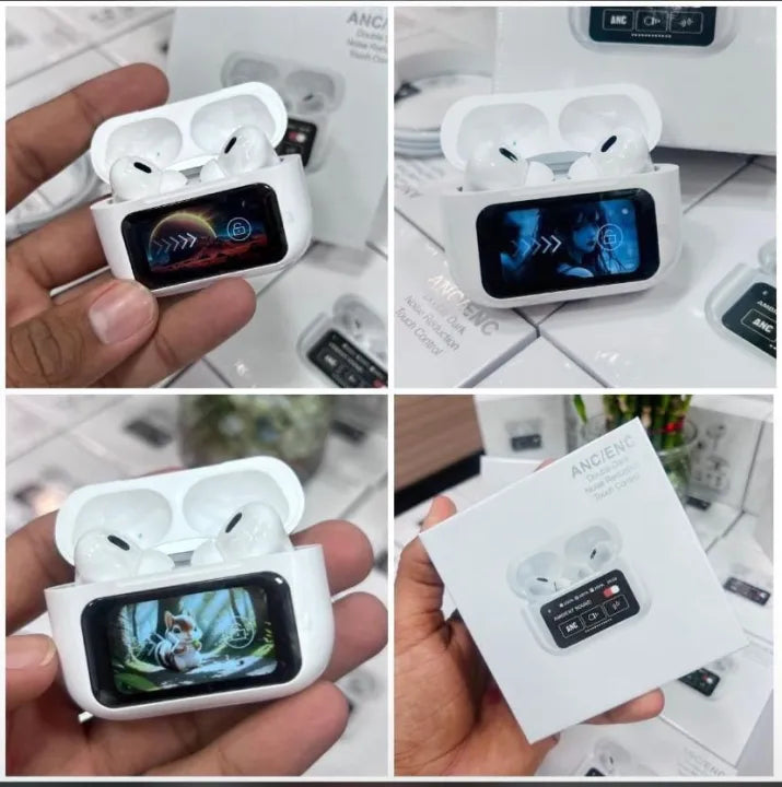 A9 Pro Airpods Touch Screen Earbuds, Digital Display, Wireless