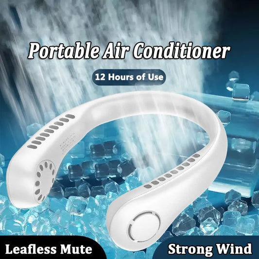 Portable Bladeless Neck Fan - Rechargeable USB Cooling Fan