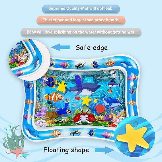 🌊 Baby Water Play Mat – Inflatable Tummy Time Activity Mat for Infants & Toddlers