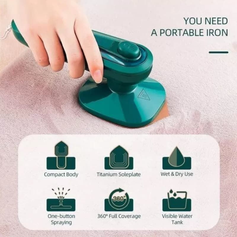 Portable Mini Ironing Machine – Electric Handheld Clothes Steamer