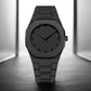 Luxury Matte Black Arabic Dial Men’s Watch ⌚