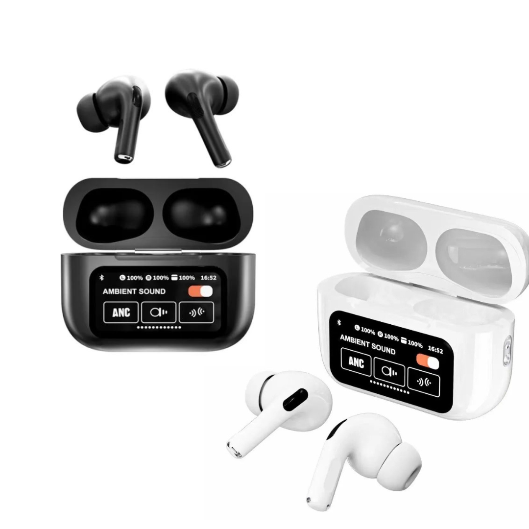 A9 Pro Airpods Touch Screen Earbuds, Digital Display, Wireless