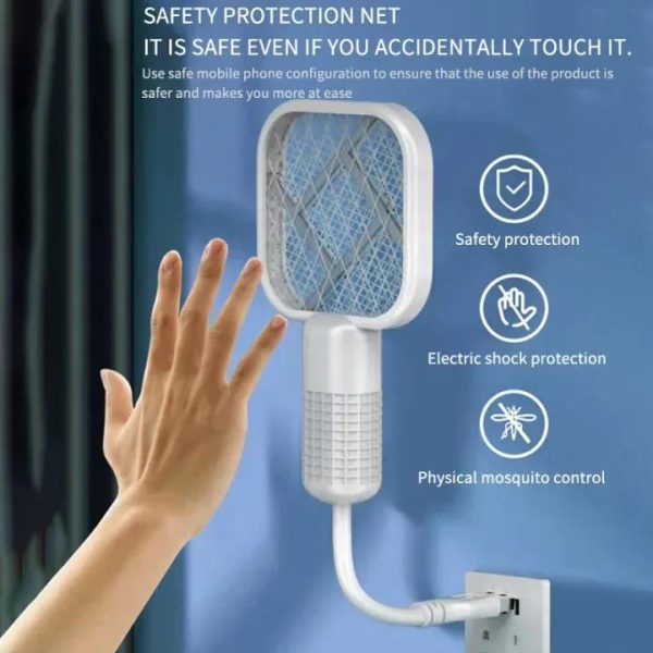 USB Electric Mosquito Killer Racket Lamp | Silent & Safe Insect Killer Light