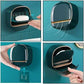 Wall-Mounted Waterproof Soap Holder with Drain Tray