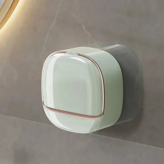 Wall-Mounted Waterproof Soap Holder with Drain Tray
