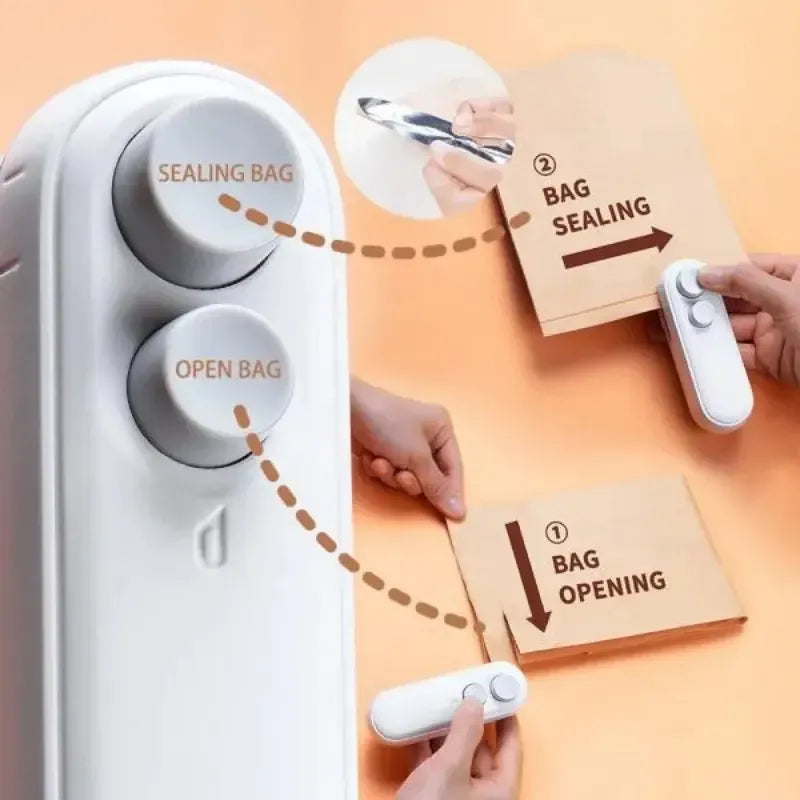 Portable Mini Heat Sealer – USB Rechargeable Plastic Bag Sealing Machine 🔥✨