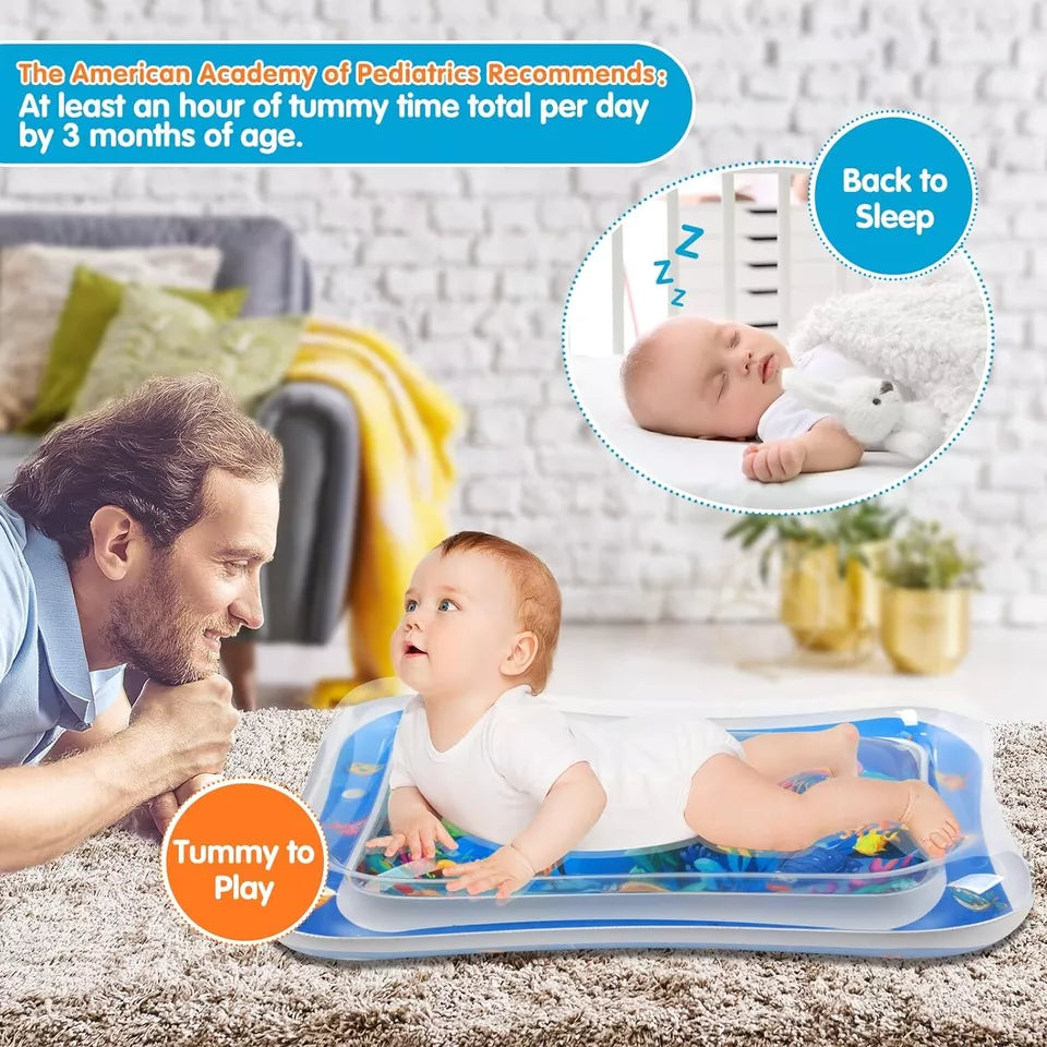 🌊 Baby Water Play Mat – Inflatable Tummy Time Activity Mat for Infants & Toddlers
